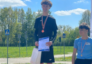 Marcel Graczyk z klasy 8b zajął 3. miejsce w swojej kategorii wiekowej