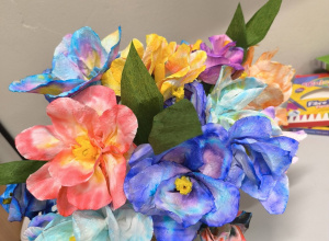 Wiosenne kwiaty w świetlicy