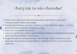 Kwiecień - miesiącem akceptacji AUTYZMU.