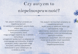 Kwiecień - miesiącem akceptacji AUTYZMU.
