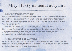 Kwiecień - miesiącem akceptacji AUTYZMU.