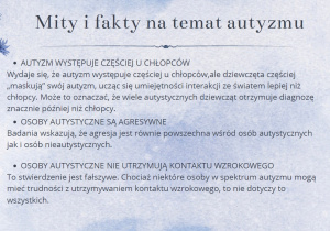 Kwiecień - miesiącem akceptacji AUTYZMU.